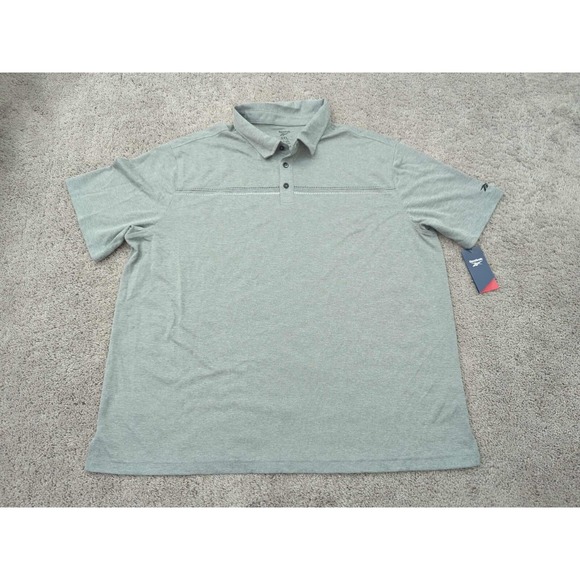Reebok Polo‎ Shirt Mens 3XL Gray Speedwick Golf Athletic Casual - Picture 1 of 7